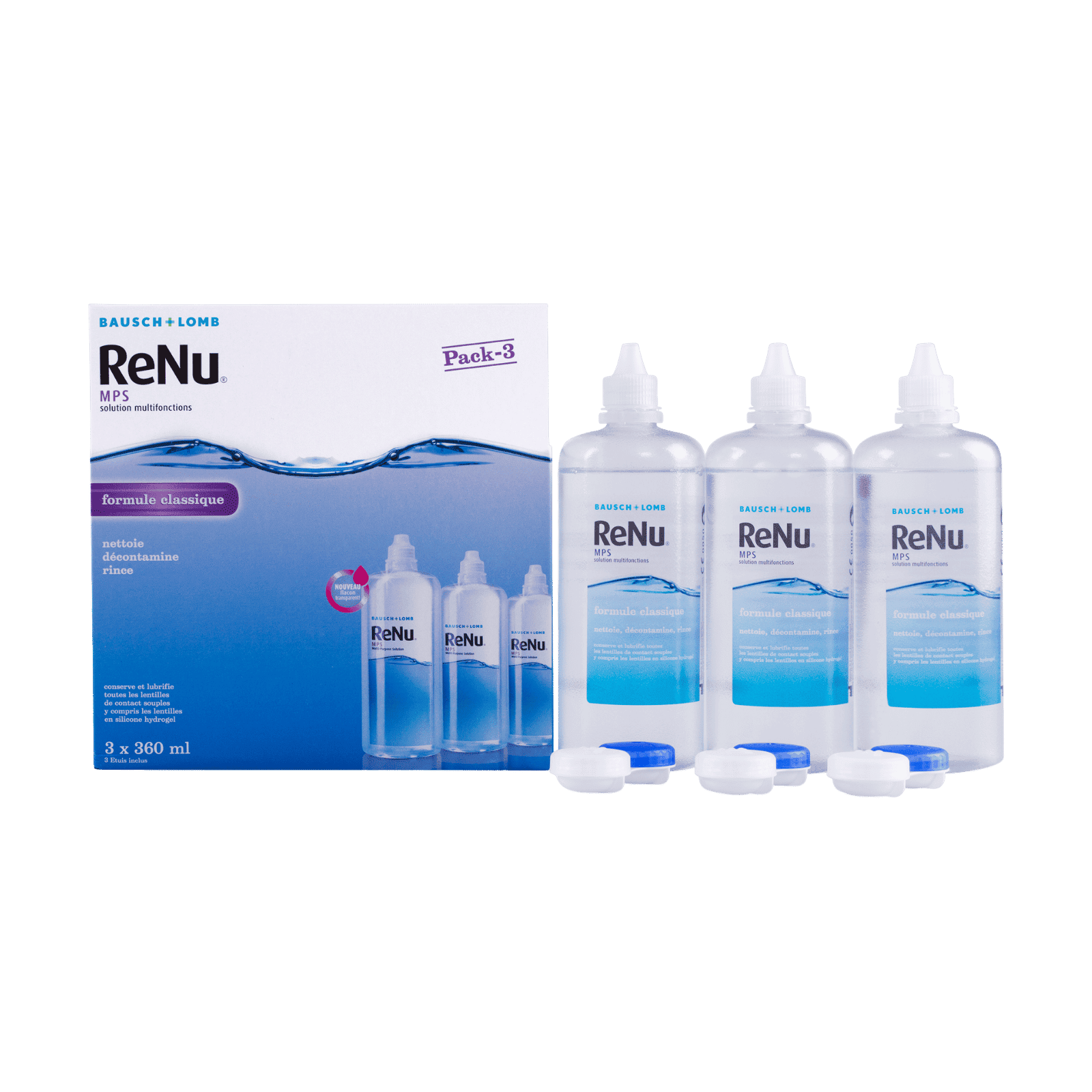 Solution d'entretien Renu MPS 3x360ml 